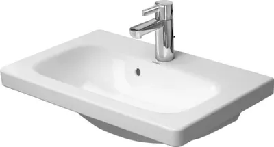 Produktbild von Waschtisch DURASTYLE COMPACT m ÜL HLB 635x400mm 1 Hahnloch weiß weiß
