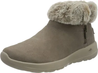 A single Skechers women's boot is shown against a white background.
