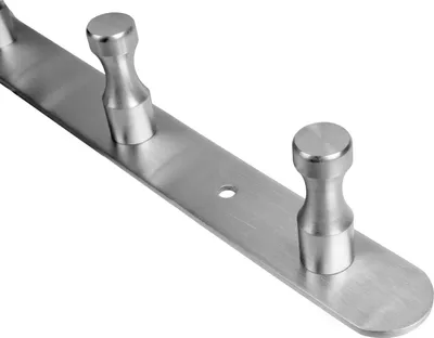 Produktbild von Edelstahl Garderobenhaken Wandgarderobe Garderobe exklusiv Hakenleiste Haken B - Gebürstet 13