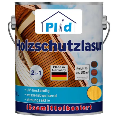 Produktbild von Plid Holzlasur außen Kiefer 2,5 l, lösemittelhaltig, seidenglänzend