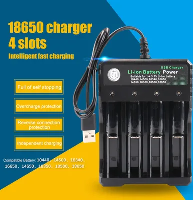 Produktbild von Universal Smart Wiederaufladbares Li-Ionen-Ladegeraet fuer 18650 18500 16340 14500