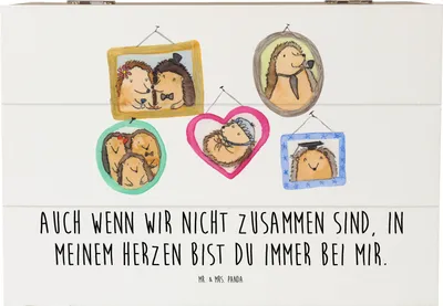 Produktbild von Mr. & Mrs. Panda Truhe Trennung von den Eltern 22 x 15 cm - Weiß - Geschenk, Vertrauem, Geschenkbox, Stärke, Trost, Schatzkiste, Zuversicht, Hoffnung, fotobox, Kiste