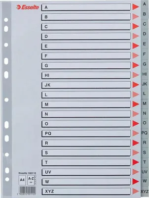 Produktbild von Esselte Polypropylene Indices, 225 mm, 297 mm, 1 Stück(e)