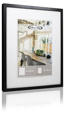 Obrázok produktu pre Rám na plagát 30 x 40 cm čierny s paspulkou