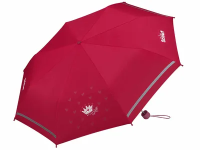 Produktbild von Scout Kinder-Taschenregenschirm mit Reflektorband Red Princess