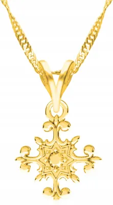 Image de Collier en or avec croix, croix, croix, foi, ARGENT 925