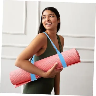 Produktbild von 4-teiliges Set aus Yogamatten-Tragegurt und verstellbaren Tragehilfen, leicht und tragbar, praktische Lösung für Zuhause und Fitnessstudio