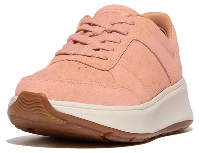Image de FitFlop F-Mode, baskets compensées en daim, couleur rose, taille 37