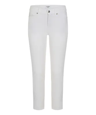 Produktbild von cambio Damen Jeans Piper Slim-Fit in Weiß, kurz geschnitten, 5-Pocket-Design