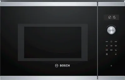 Image de Micro-ondes Encastrable Bosch Série 6 BFL554MS0, Noir Inox, 900W, 59,4 x 38,8 x 38,3 cm