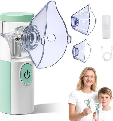 Productafbeelding van Draagbare inhalator voor volwassenen en kinderen - Efficiënte inhalator voor gebruik in huis en onderweg