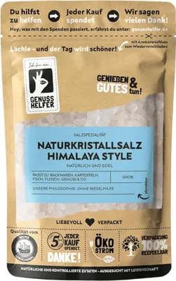 Produktbild von Rosa Naturkristallsalz, grob, Speisesalz für die Salzmühle, 200g