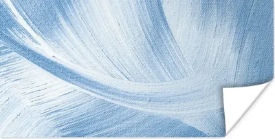 Produktbild von MuchoWow® Poster Acrylfarbe - Blau - Design 80x40 cm - Wanddeko