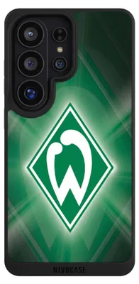 Produktbild von NIVOCASE Handyhülle für Samsung Galaxy S26 Ultra  Hülle NIVOpure Case Schwarz Offizielles Lizenzprodukt SV Werder Bremen Wappen