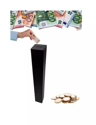 Produktbild von LOFT Spardose Sicheres Sparschwein Aus Edelstahl Geldspardose 60cm Schwarz