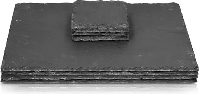Navaris Schiefer-Untersetzer und -Platzset 8-teilig