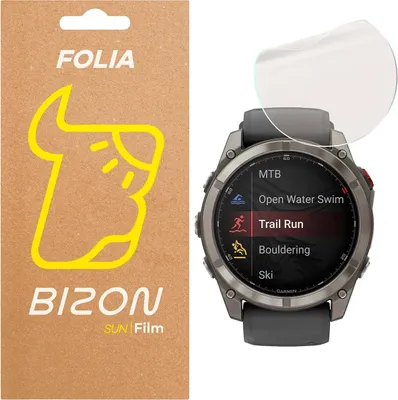 Produktbild von Matte Folie für Garmin Fenix 8 Pro AMOLED 47 mm, Bizon Glass Watch Film Sun, 1 Stück