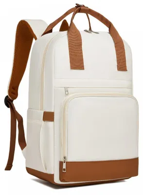 Produktbild von Kabinenrucksack 40x30x20 für Ryanair & Wizz Air, Handgepäck Rucksack, Reiserucksack, Flugzeug Rucksack Kleiner cremefarbener KONO Oliver KR