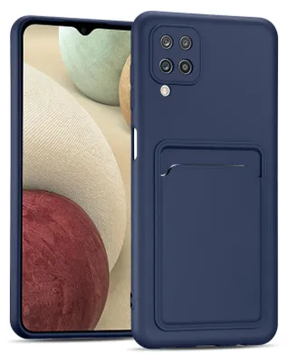 Produktbild von Handyhülle für Samsung Galaxy A22 4G / M22 Hülle Silikon Case Schutzhülle mit Kartenfach Slim Cover, Blau