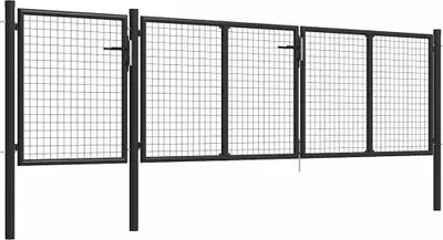 Obrázek produktu pro vidaXL Ocelová zahradní brána 400 x 75 cm antracitová