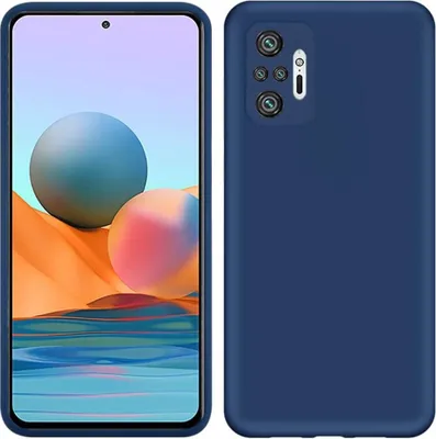 Produktbild von Redmi Note 10 Pro Hülle, Flüssig Silikon Weich Gummi Schutzhülle für Xiaomi Redmi Note 10 Pro /Note 10 Pro Max Blau