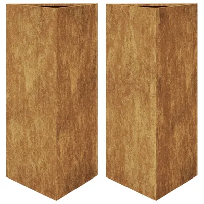 Image de Jardinières 2 pcs triangulaire acier résistant aux intempéries