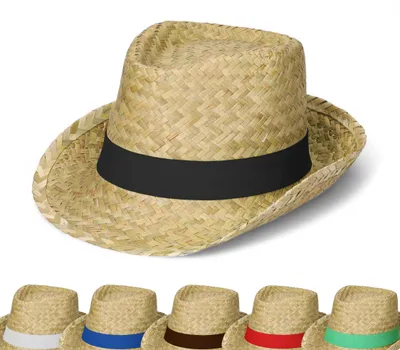 Obrázek produktu pro Letní klobouk „Kuba“ – sluneční klobouk pro dámy a pány ve stylu trilby – panamský klobouk z mořských řas se suchým zipem – přírodní/černý