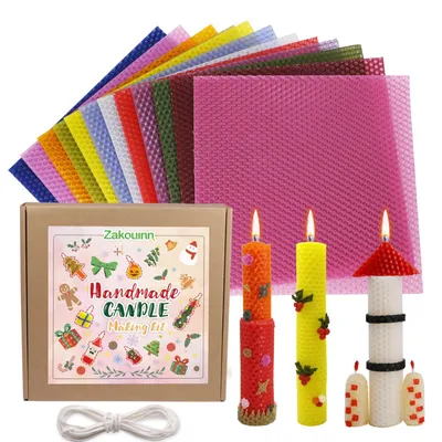 Kerzenherstellungsset, 12 farbige Wachsplatten, DIY-Bastelset