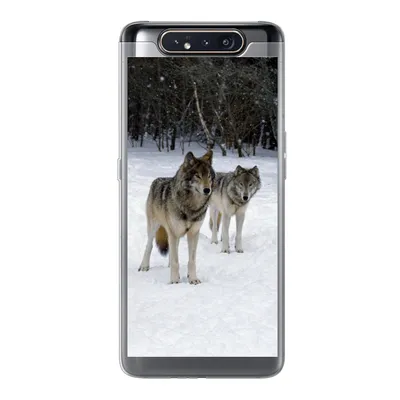 Produktbild von MuchoWow® Handyhülle Schutzhülle Hülle für Samsung Galaxy A80 Wolf - Schnee - Kanada Silikon Softcase Handy Hülle - Schutzdeckel