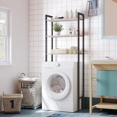 Produktbild von Badezimmeregal über Toilette, Wandregal, weiß