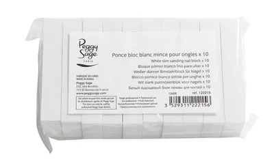 Obrázok produktu pre Peggy Sage Jemné bielobloky na nechty, 10 kusov