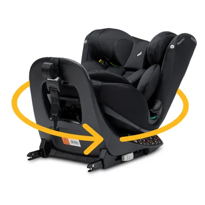 Produktbild von Osann Floyd360 i-Size, drehbarer Kindersitz 40-150 cm, Reboarder mit Isofix und Top-Tether - All Black