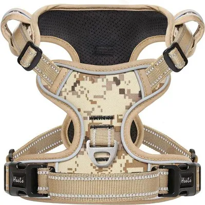 Produktbild von Famanu Hundegeschirr Camouflage - Verstellbar, Atmungsaktiv, Reflektierend, Braun, XS