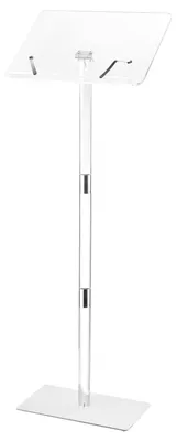 Produktbild von VEVOR Podiumständer, 1265 mm Acryl-Rednerpult, tragbarer Laptop-Tisch mit großer Lesefläche und Ablage, Buchstütze, freistehend, für Klassenzimmer, Hochzeit, Konferenz, Vortrag und Konzert, Acryl-a, Tragbar