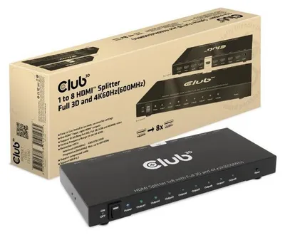 Produktbild von Club 3D 1 to 8 HDMI Splitter Full 3D and 4K60Hz
