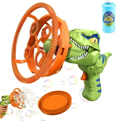Productafbeelding van Dinosaurus Bellenmachine - Automatische Bellenblaasmachine - Buiten Spelen - Meer dan 1000 Bellen/Minuut - 20 x 18 x 13 cm