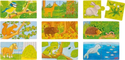 Zdjęcie produktu dla Goki 57464, 18 szt., Animals, 2 lat(a)