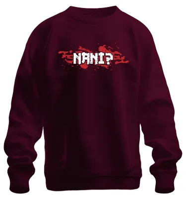 Immagine prodotto di NANI? Anime Manga Ästhetik Otaku Japan Meme Gaming Japanisch Unisex Felpa Pullover, Borgogna, 3XL