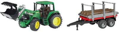 Produktbild von J.d. 6920 Traktor Frontl.+Holztransp.anh
