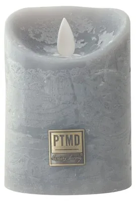 Image de Bougie Pilier Led Ptmd à Piles L Gris 10 X 15 Cm