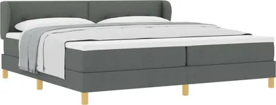 Obrázok produktu pre vidaXL Box spring posteľ s matracom tmavo šedá 200 x 200 cm látka