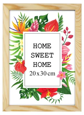 Obrázok produktu pre MG Design, prírodný rám na obrázky, 20 x 30 cm – vyrobený z prírodného dreva s akrylovým sklom, určený na zavesenie aj na postavenie, vhodný na fotografie, plagáty a puzzle