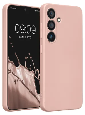 Produktbild von kwmobile Handyhülle für Samsung Galaxy S24 Hülle - weiche Silikon Case metallisch schimmernd - Schutzhülle Cover - Metallic Rosegold