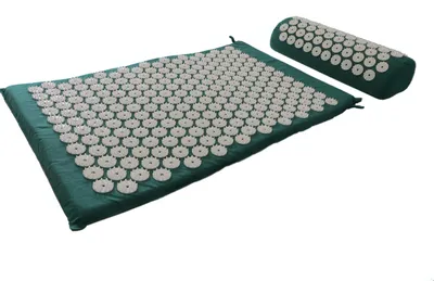 Produktbild von Akupressurmatte Set mit Kissen und Tasche, grün, für Yoga