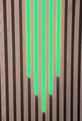 Produktbild von 7506 LED Leuchten Mix KS-schwarz 50-60-70-60-50cm Netzteil GRÜN