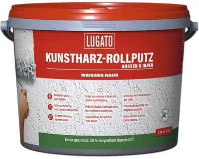 Produktbild von Lugato Weisses Haus Kunstharz-Rollputz 0,5 mm Körnung 8 kg