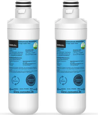 Immagine prodotto di set di 2 filtri dell'acqua Comedes adatti ai frigoriferi LG e Kenmore