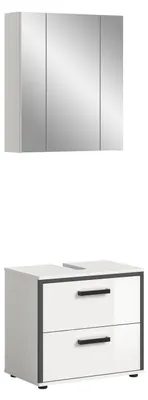 Immagine prodotto di xonox.home Kojak combinazione bagno (L/A/D: 60x188x37 cm) bianco lucido/antracite