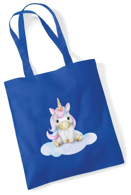 Produktbild von Huuraa Jutebeutel Einhorn Fabelwesen 10 Liter Bright Royal Baumwolle Tasche Geschenkidee