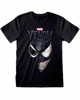 Produktbild von Marvel Comics Spiderman Venom Split Face T-Shirt für Fans und Sammler Größe: S
